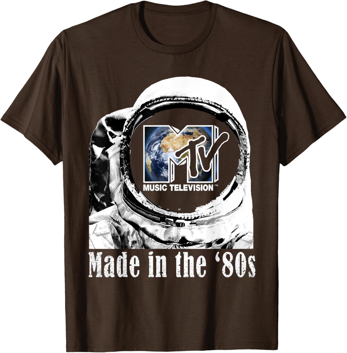 Mademark x MTV 80s Astronaut T-Shirt with Earth Logo for Retro Vibes - 5