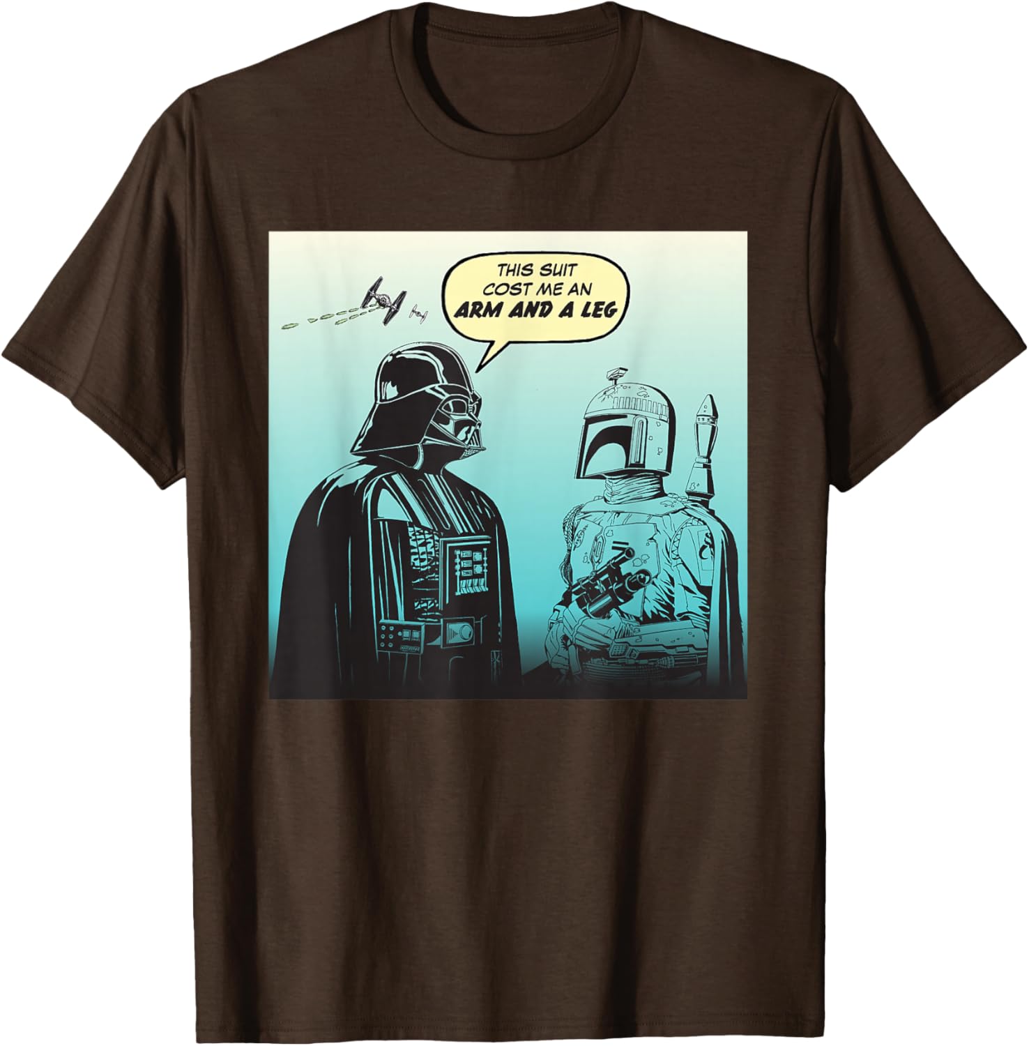 Star Wars Funny Darth Vader and Boba Fett Comic T-Shirt for Fans - 1