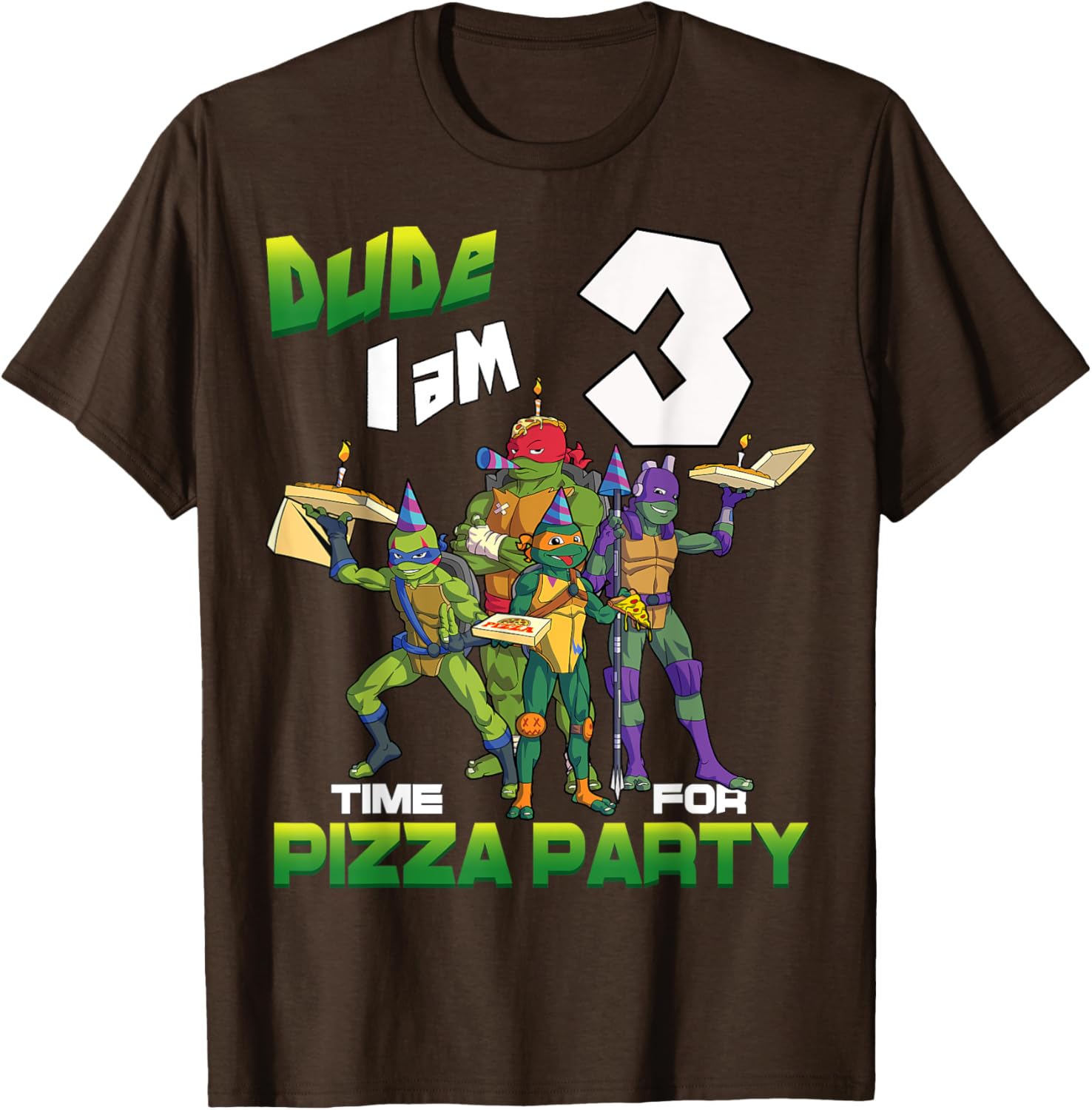 Mademark TMNT 3rd Birthday T-Shirt for Boys - Turtles Pizza Party Fun - 20