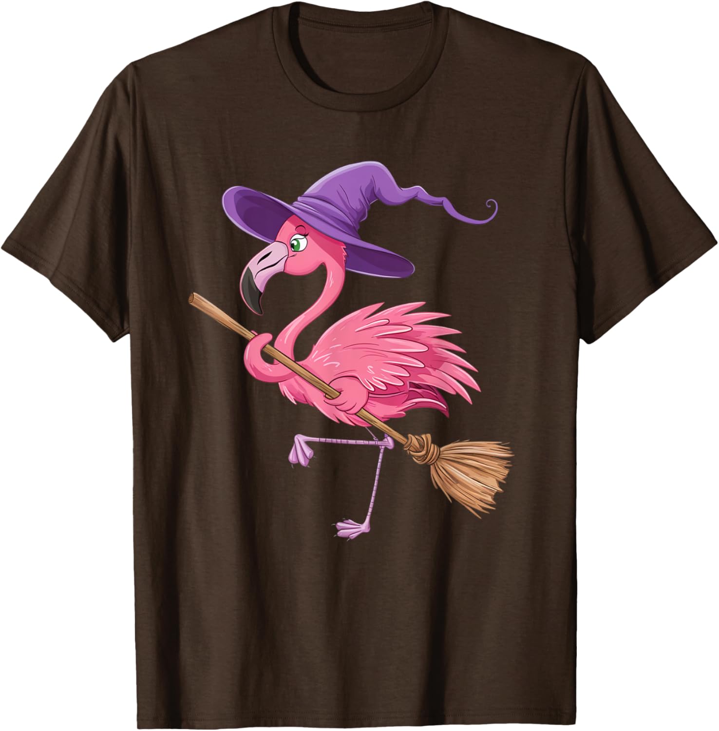 Halloween Flamingo Witch Hat T-Shirt for Men, Women, and Kids - 4