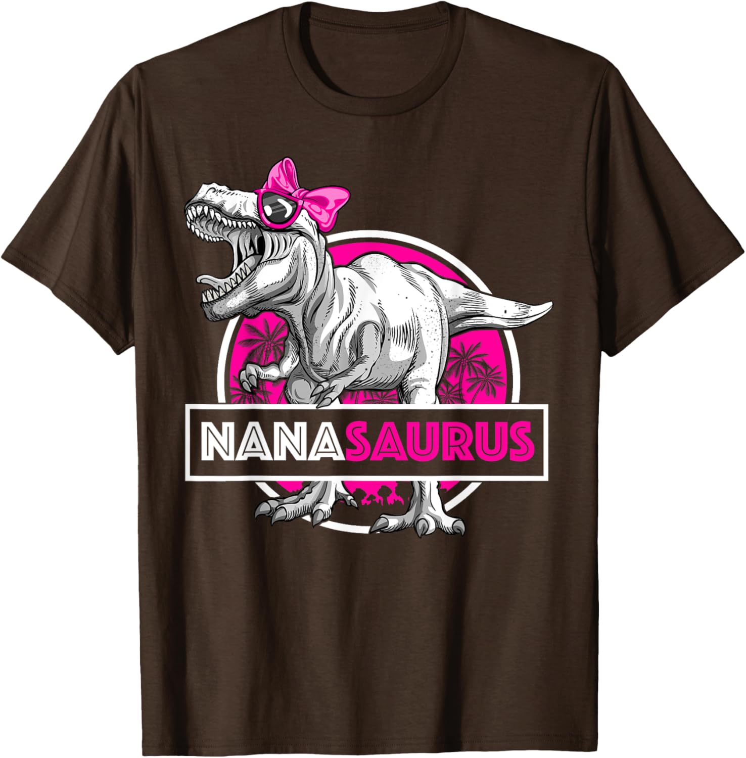 Funny Nanasaurus T-Rex Matching Dinosaur T-Shirt for Grandma and Kids - 10