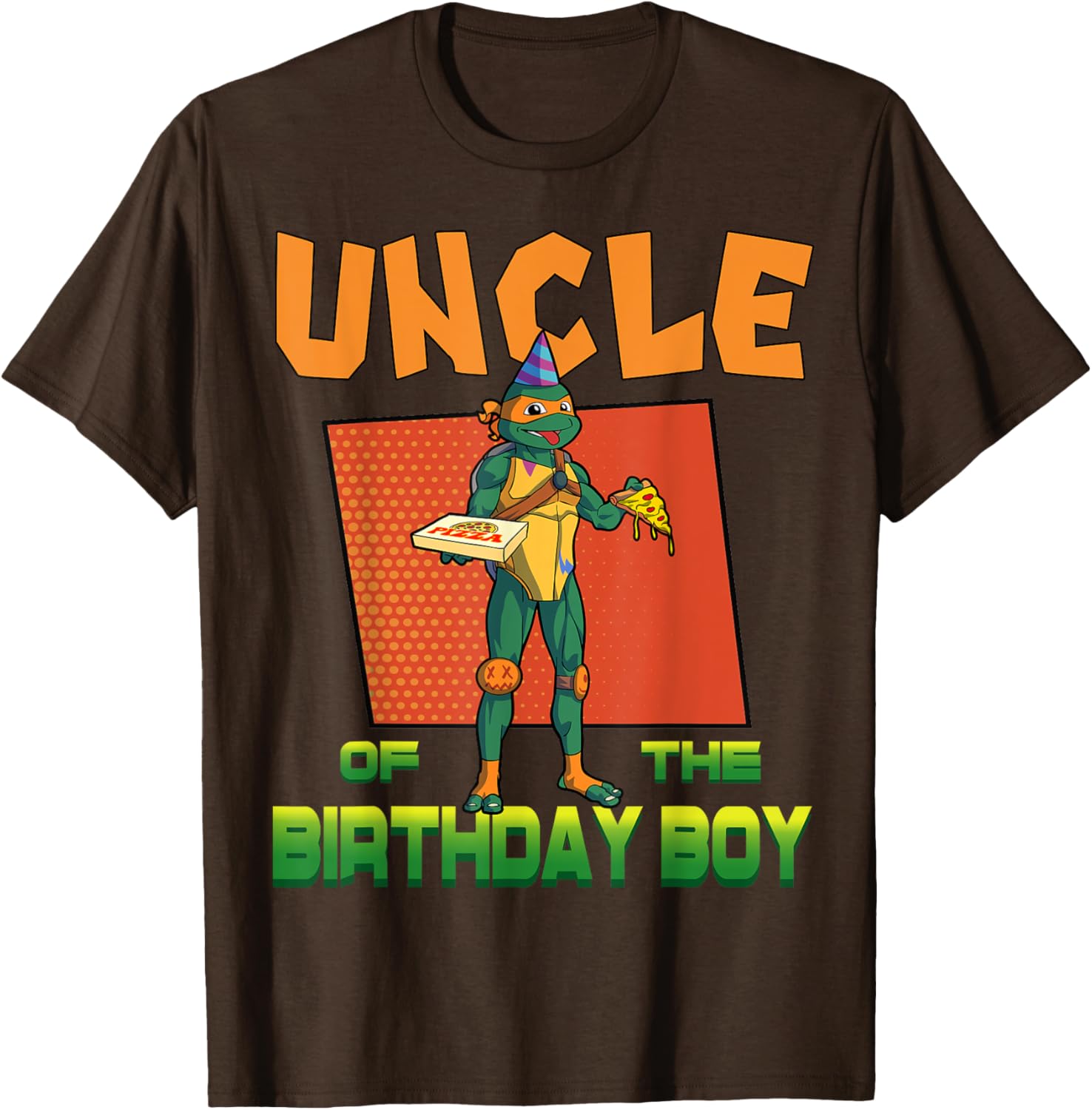 Mikey Uncle of the Birthday Boy Pizza Party T-Shirt - TMNT Fun Apparel - 4