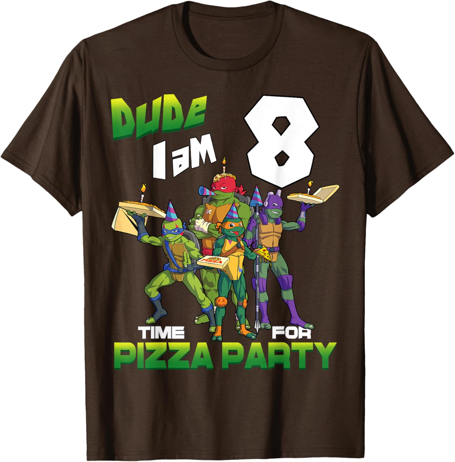 Mademark Teenage Mutant Ninja Turtles Pizza Party T-Shirt for Kids - 24