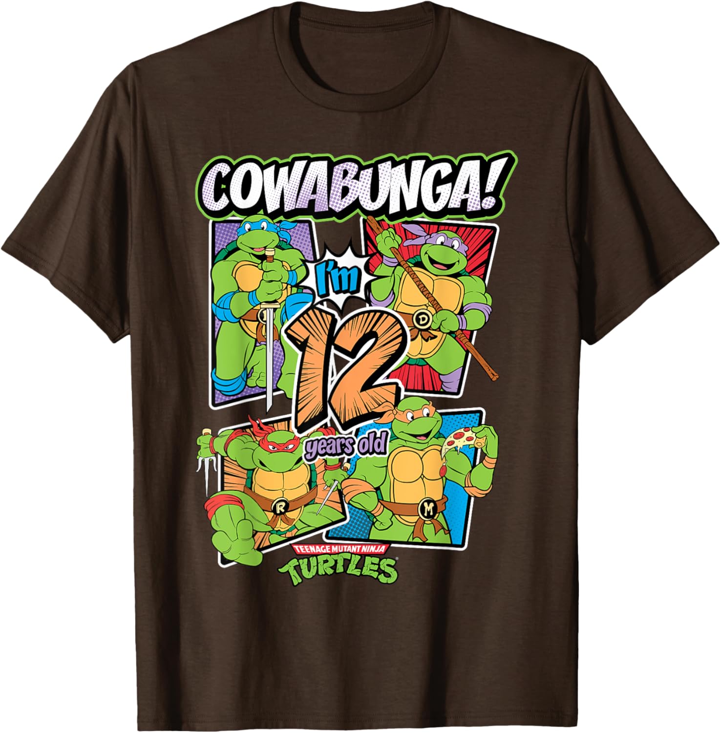 Mademark Teenage Mutant Ninja Turtles Cowabunga I'm 12 Years Old T-Shirt - 6