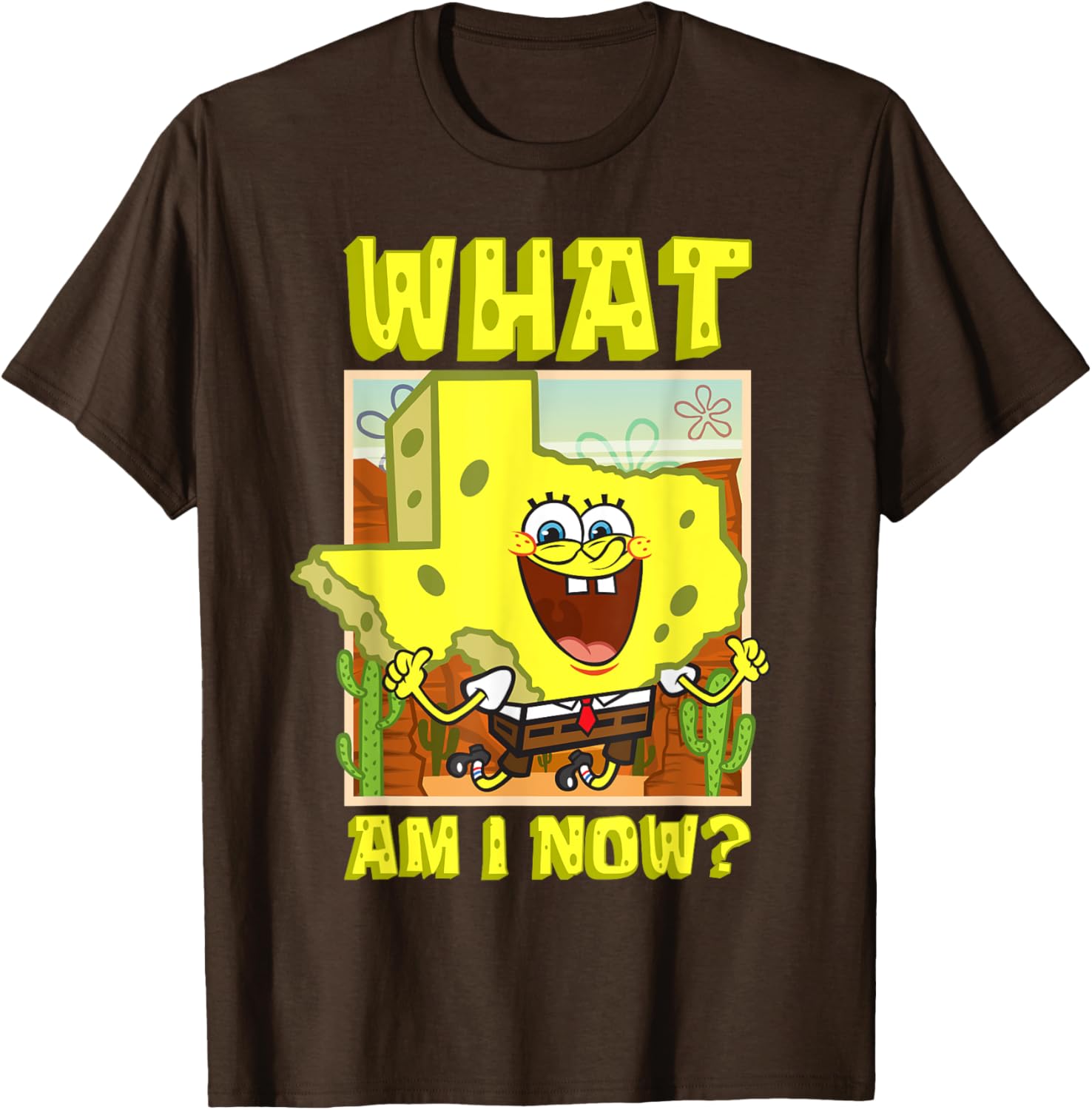 Mademark SpongeBob Texas Map T-Shirt for Fun Loving Texans - 8
