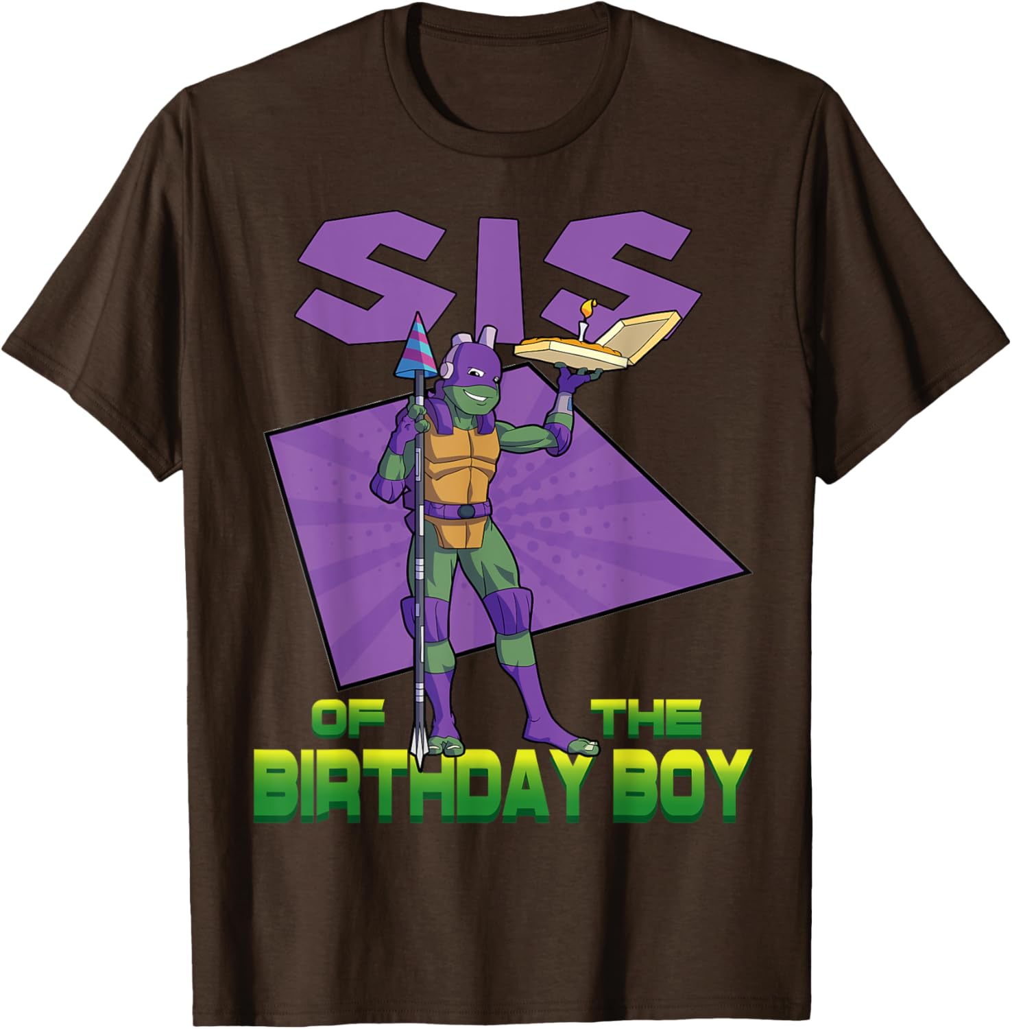 Mademark Teenage Mutant Ninja Turtles Donnie Birthday Pizza Party T-Shirt - 7