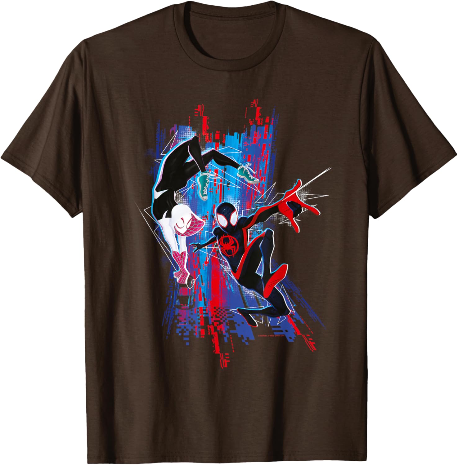 Marvel Spider-Man Across the Spider-Verse Miles and Gwen T-Shirt Classic Design - 1