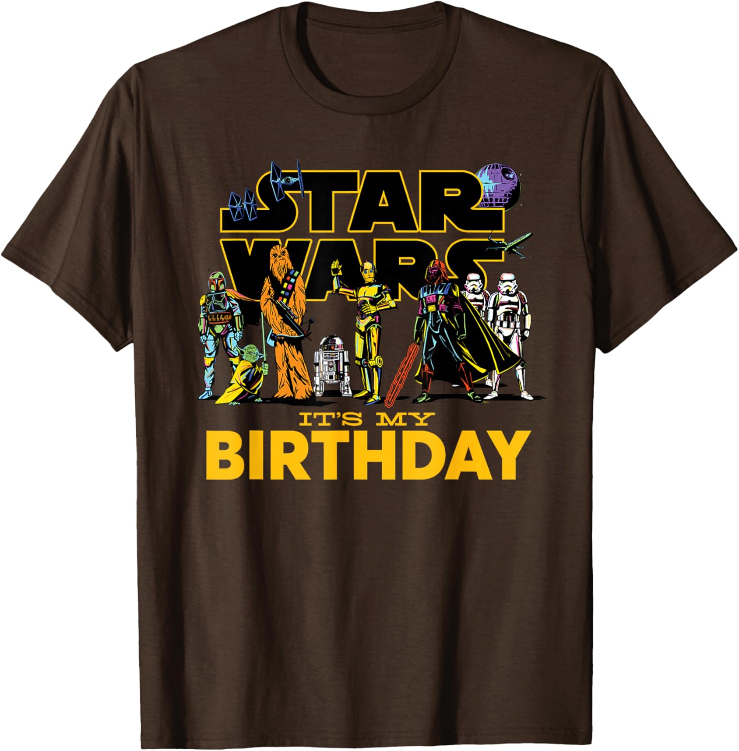 Star Wars Birthday T-Shirt for Kids Featuring Classic Characters Design - 10