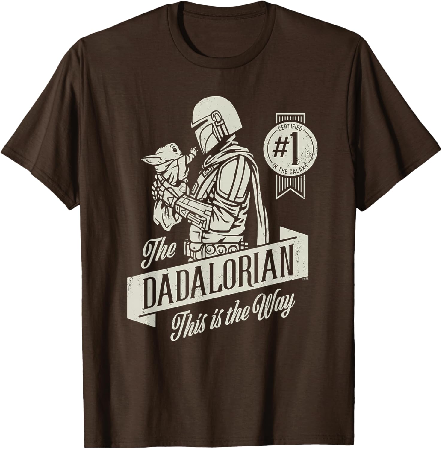 Star Wars Mandalorian Grogu Dadalorian Father's Day T-Shirt for Dads - 6