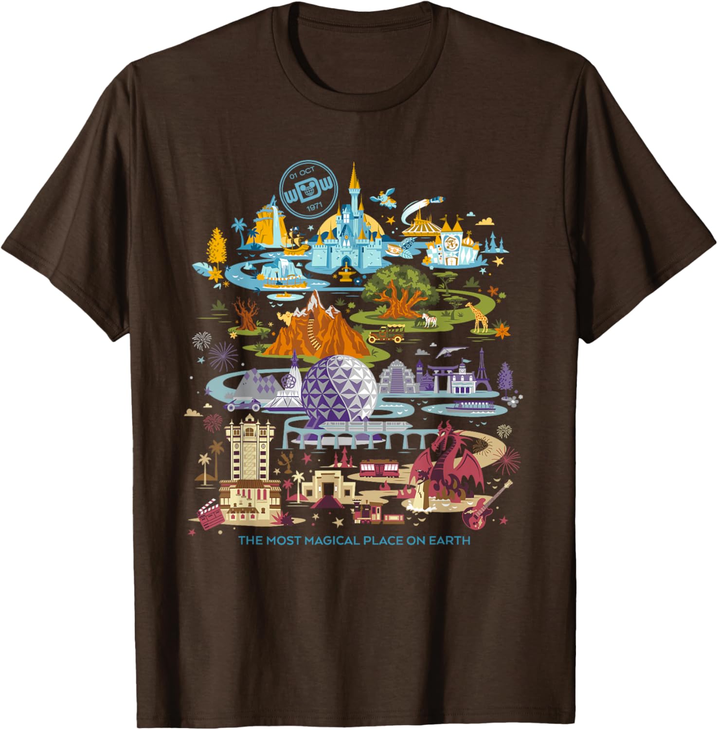 Walt Disney World 50th Anniversary T-Shirt Fun Disney Merchandise - 9