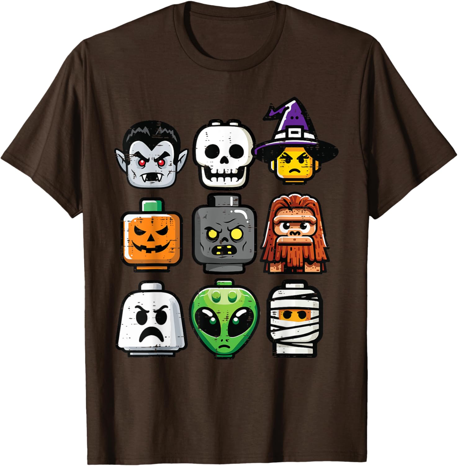 Halloween Pumpkin Ghost Heads T-Shirt for Kids and Boys Costume Fun - 1