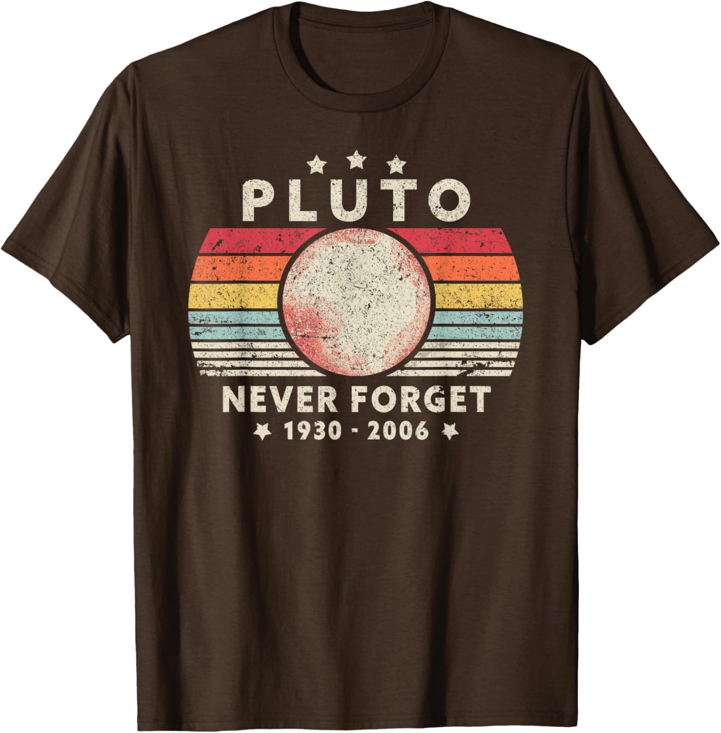 Never Forget Pluto Retro Space Science T-Shirt for Fun Loving Nerds - 6