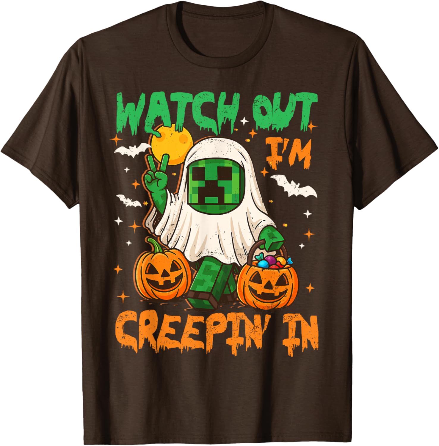 Spooky Pixel Ghost T-Shirt for Boys - Perfect Halloween Costume Fun - 1