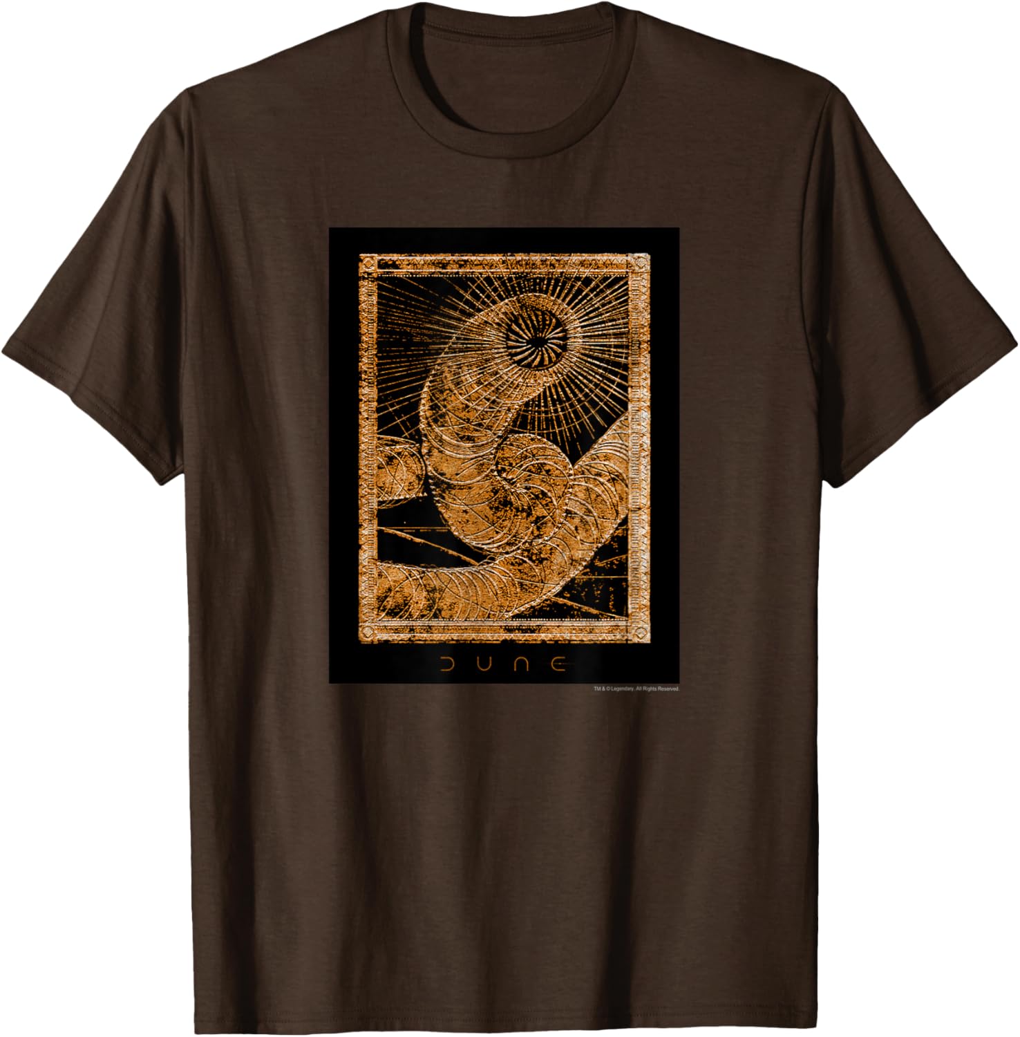Dune Golden Sandworm T-Shirt for Fans of Sci-Fi and Adventure - 1