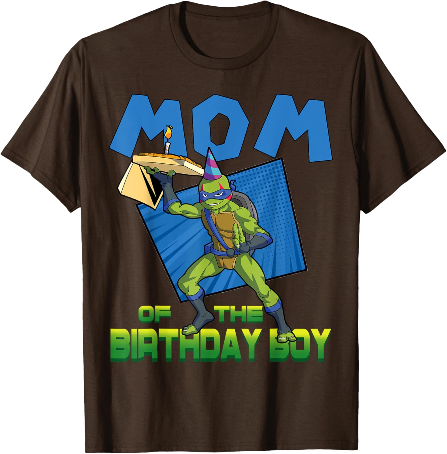 Mademark TMNT Leo Mommy of the Birthday Boy Pizza Party T-Shirt - 23