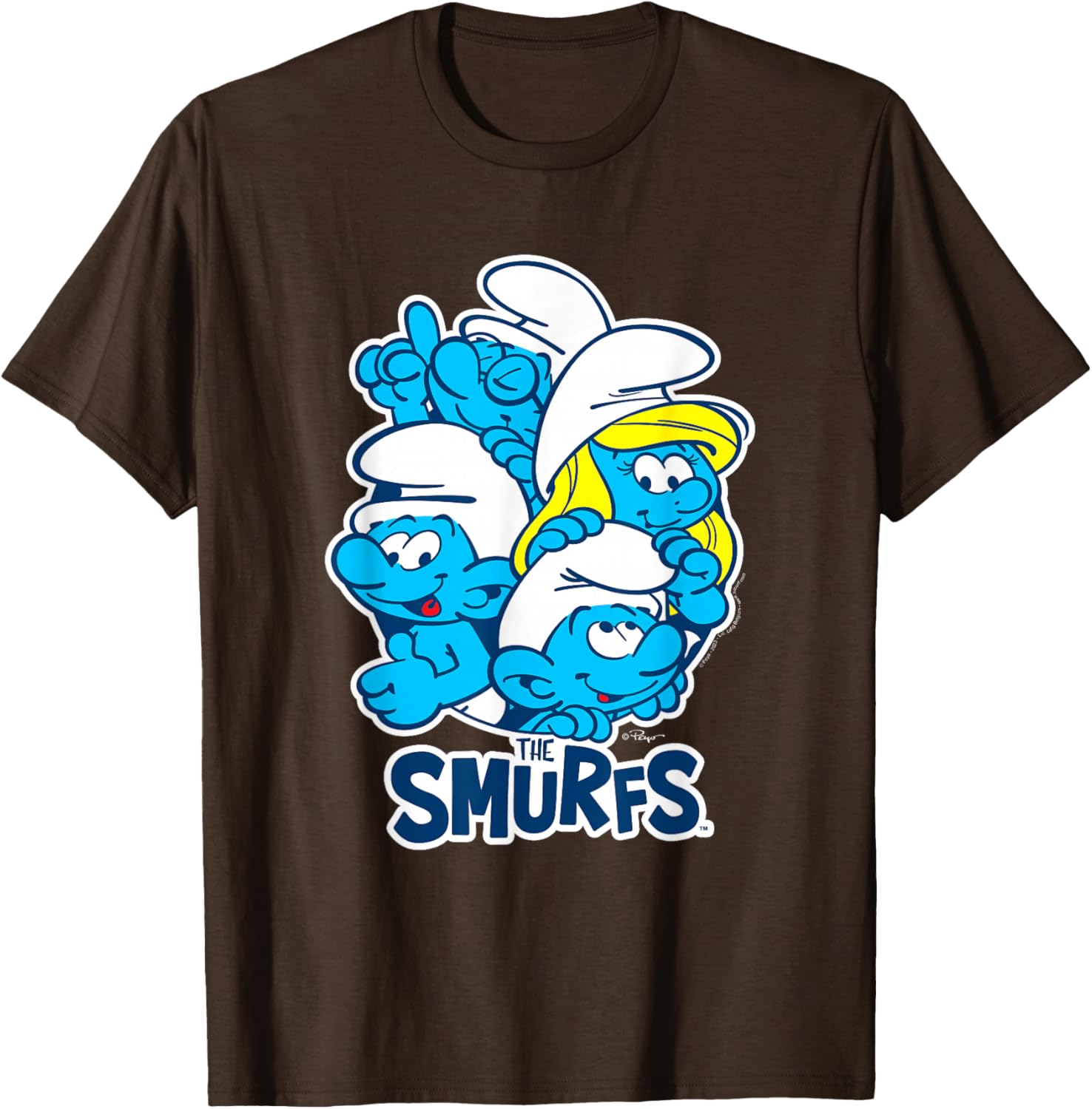 Cute Smurfs Group T-Shirt for Fans - Fun and Colorful Apparel - 3