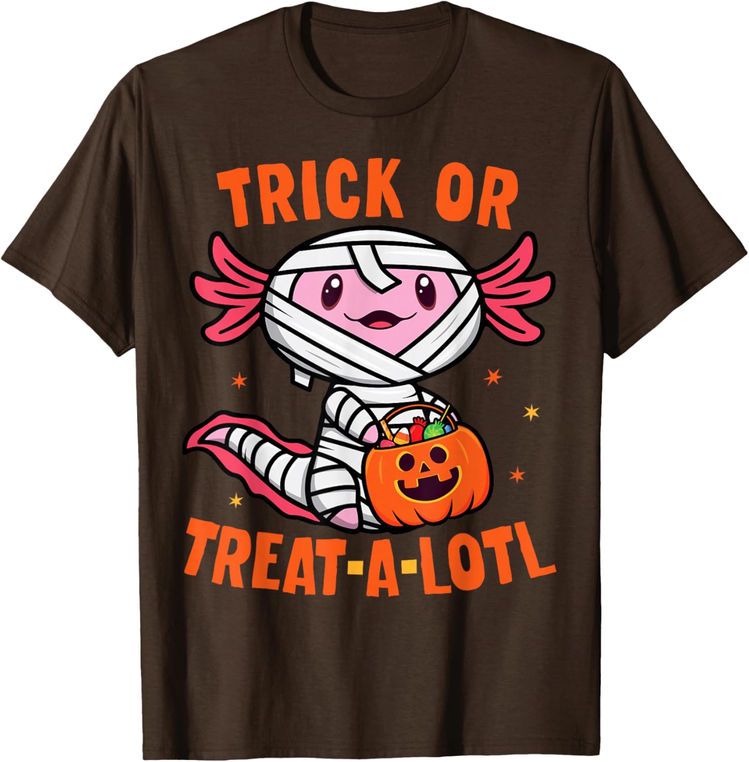 Trick or Treat Axolotl Halloween Costume T-Shirt for Toddlers and Kids - 12