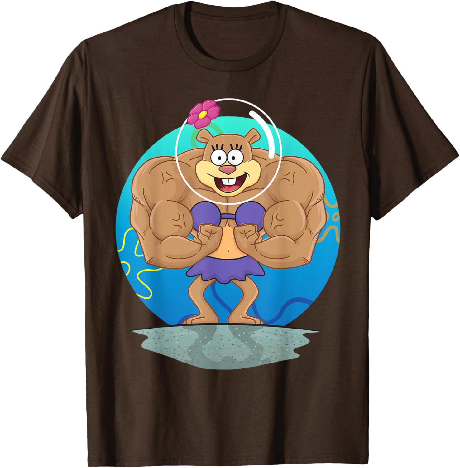 Mademark SpongeBob SquarePants Sandy Cheeks Muscle T-Shirt for Fans - 9