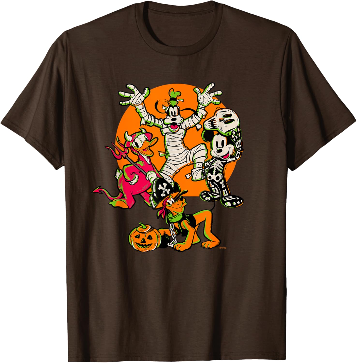 Disney 100 Mickey, Donald, Goofy & Pluto Halloween Costume T-Shirt - 11