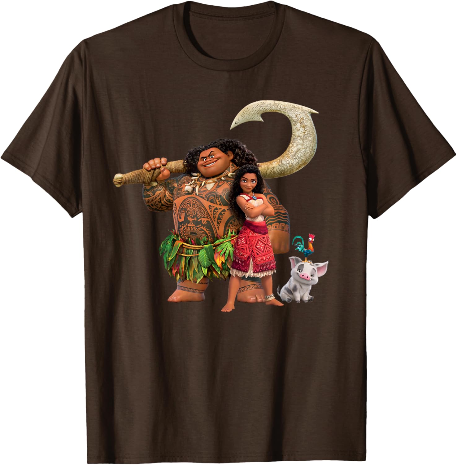 Disney Moana Adventure T-Shirt with Maui Pua Heihei for Kids - 24
