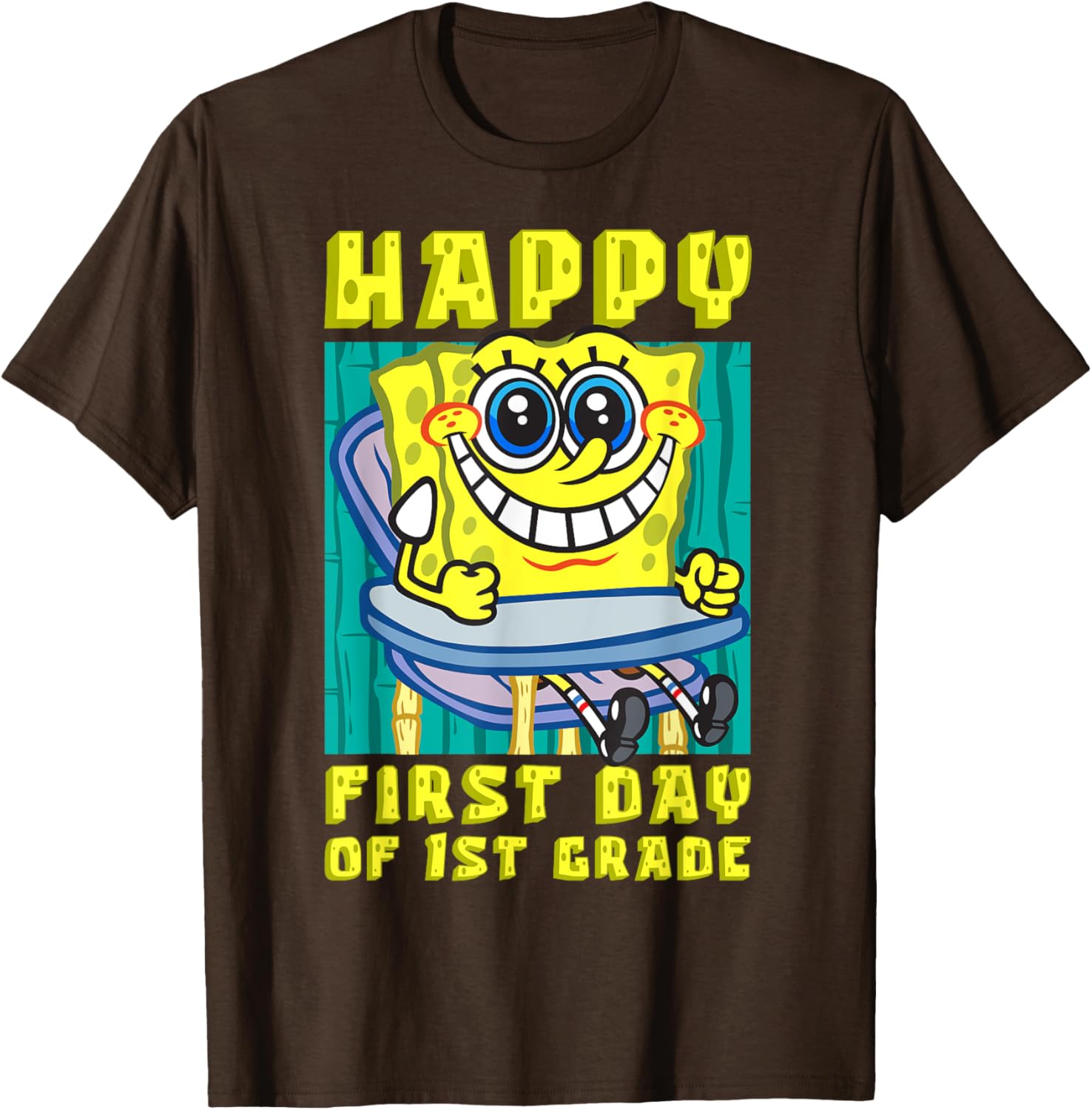SpongeBob Happy First Day of 1st Grade T-Shirt for Kids - 11