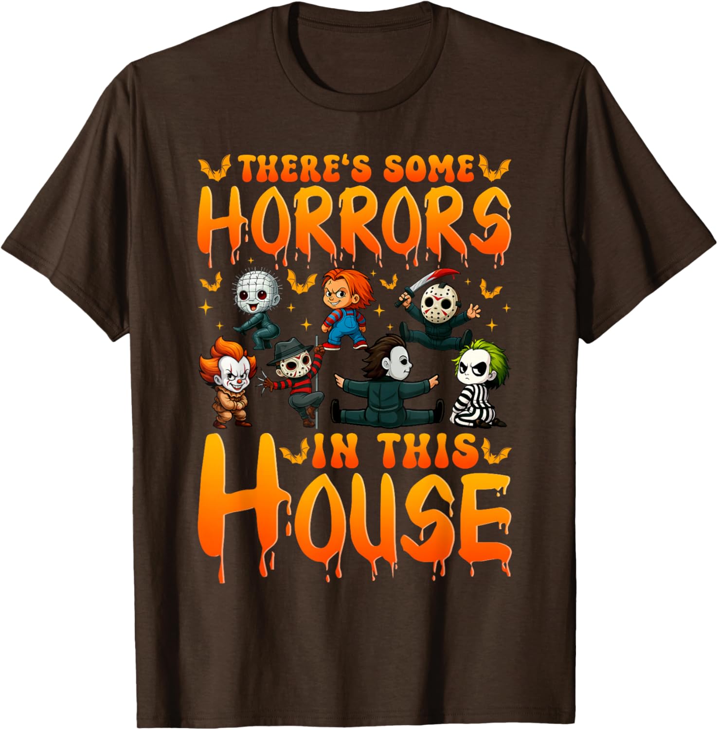 Funny Horror Characters T-Shirt for Spooky Style Lovers - 10