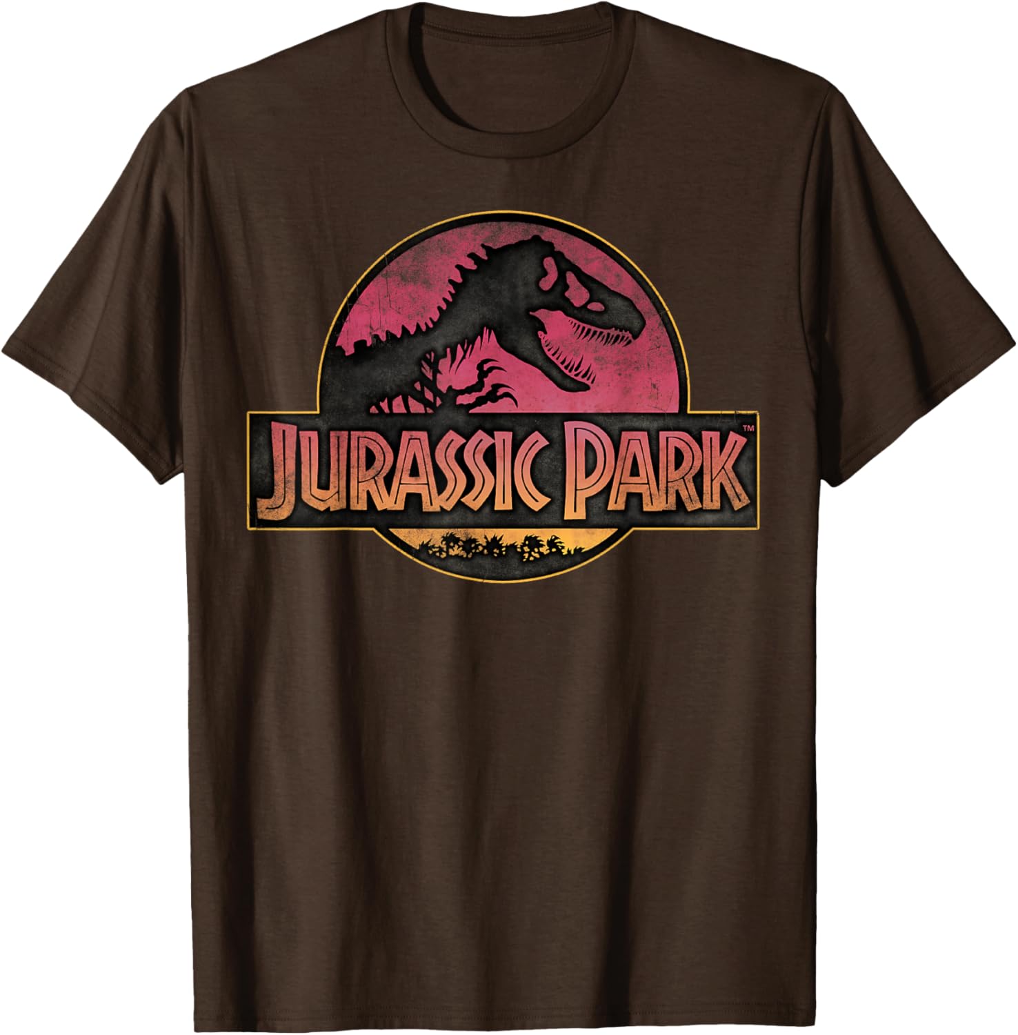 Jurassic Park Sunset Gradient T-Shirt for Dino Lovers and Fans - 2