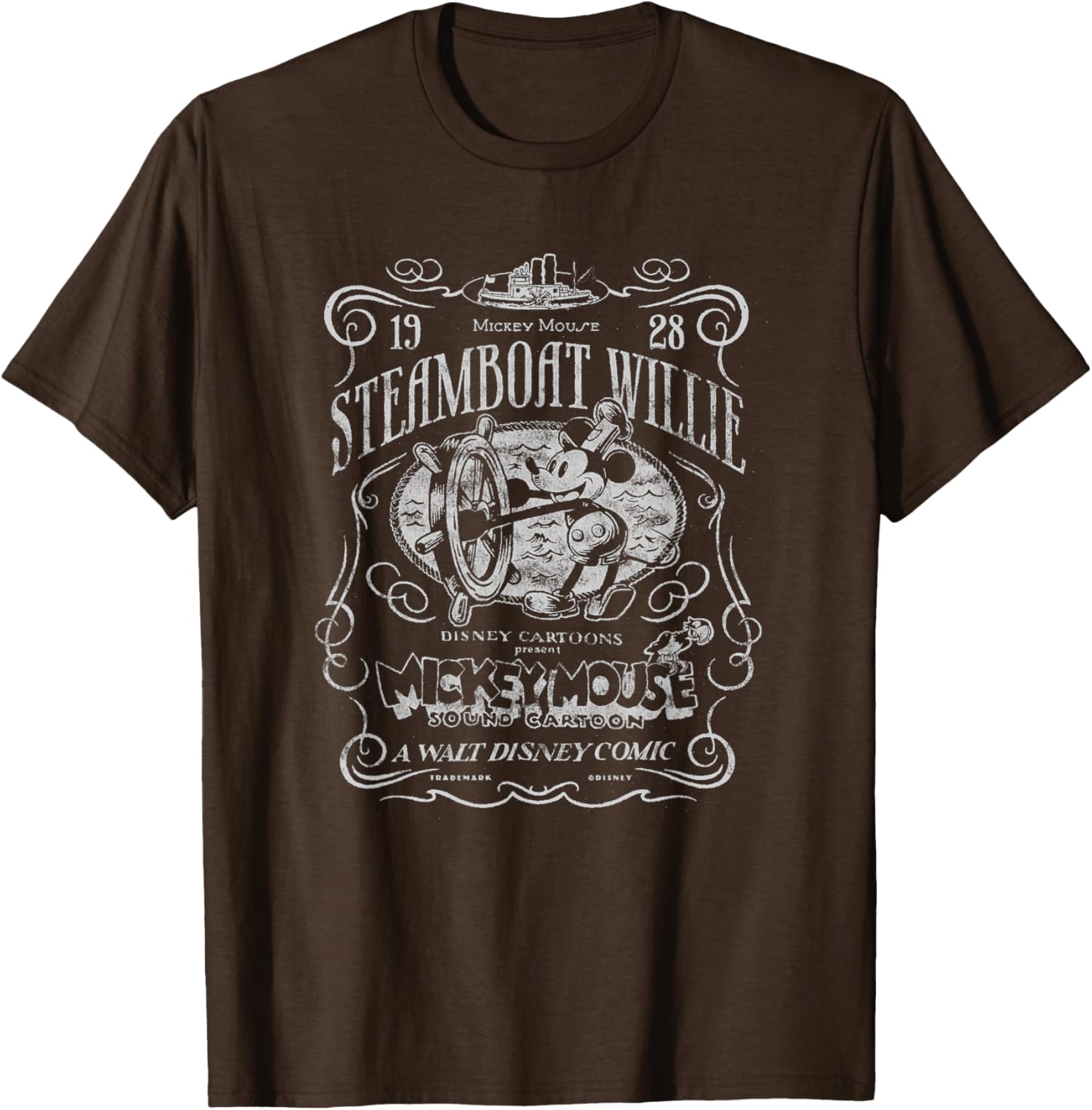 Disney 100 Mickey Mouse Steamboat Willie Tribute T-Shirt for Fans - 12