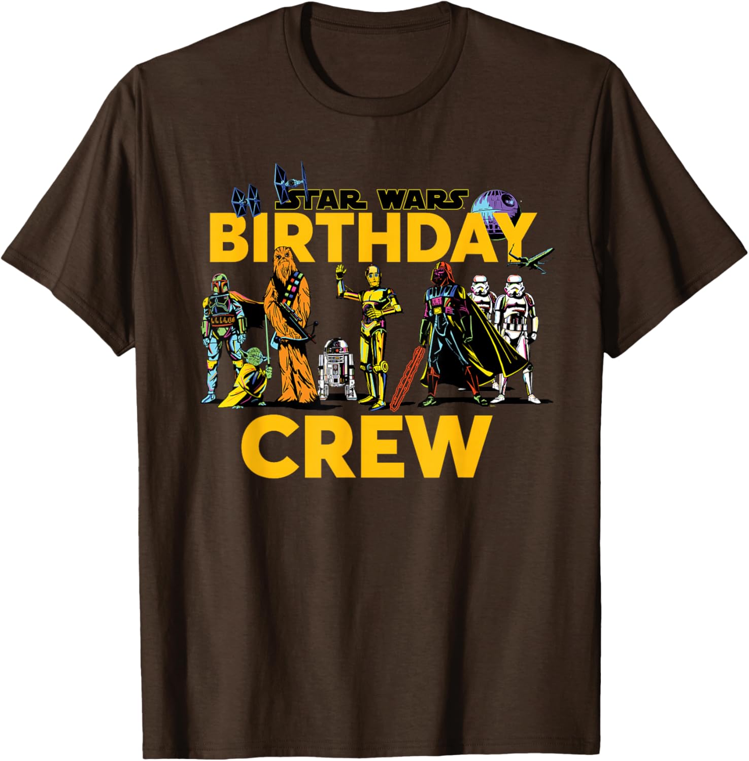 Star Wars Birthday Crew Matching T-Shirt for Classic Characters Fans - 5