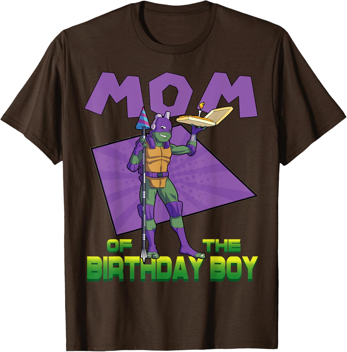 Donnie Mommy of the Birthday Boy Pizza Party T-Shirt for TMNT Fans - 7