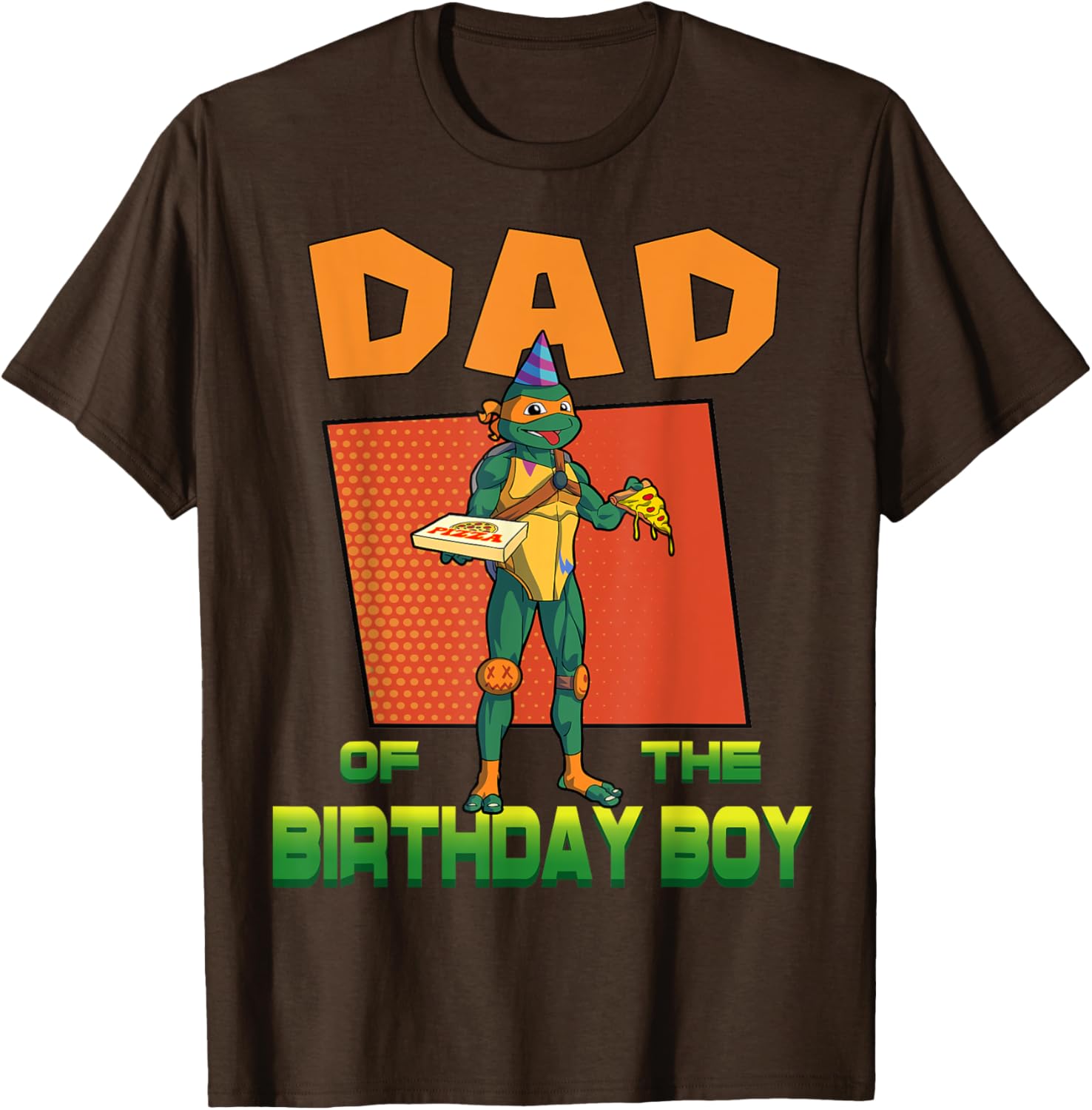 Mikey Daddy of the Birthday Boy Pizza T-Shirt for TMNT Fans - 20