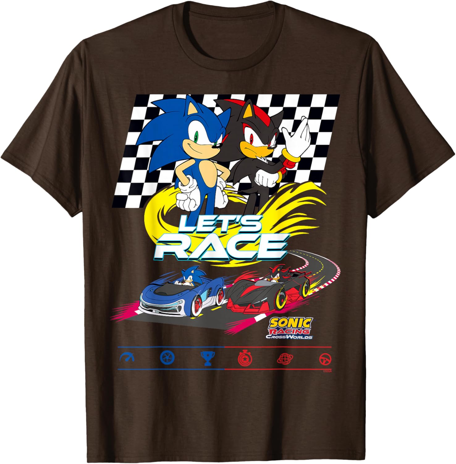 Sonic Racing CrossWorlds T-Shirt Sonic vs Shadow Race Day Apparel - 9