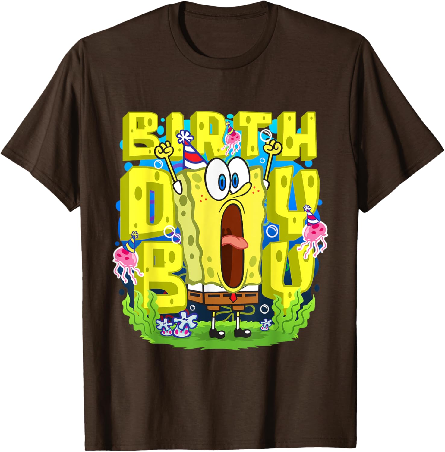 Mademark SpongeBob SquarePants Birthday Boy Funny T-Shirt for Kids - 7