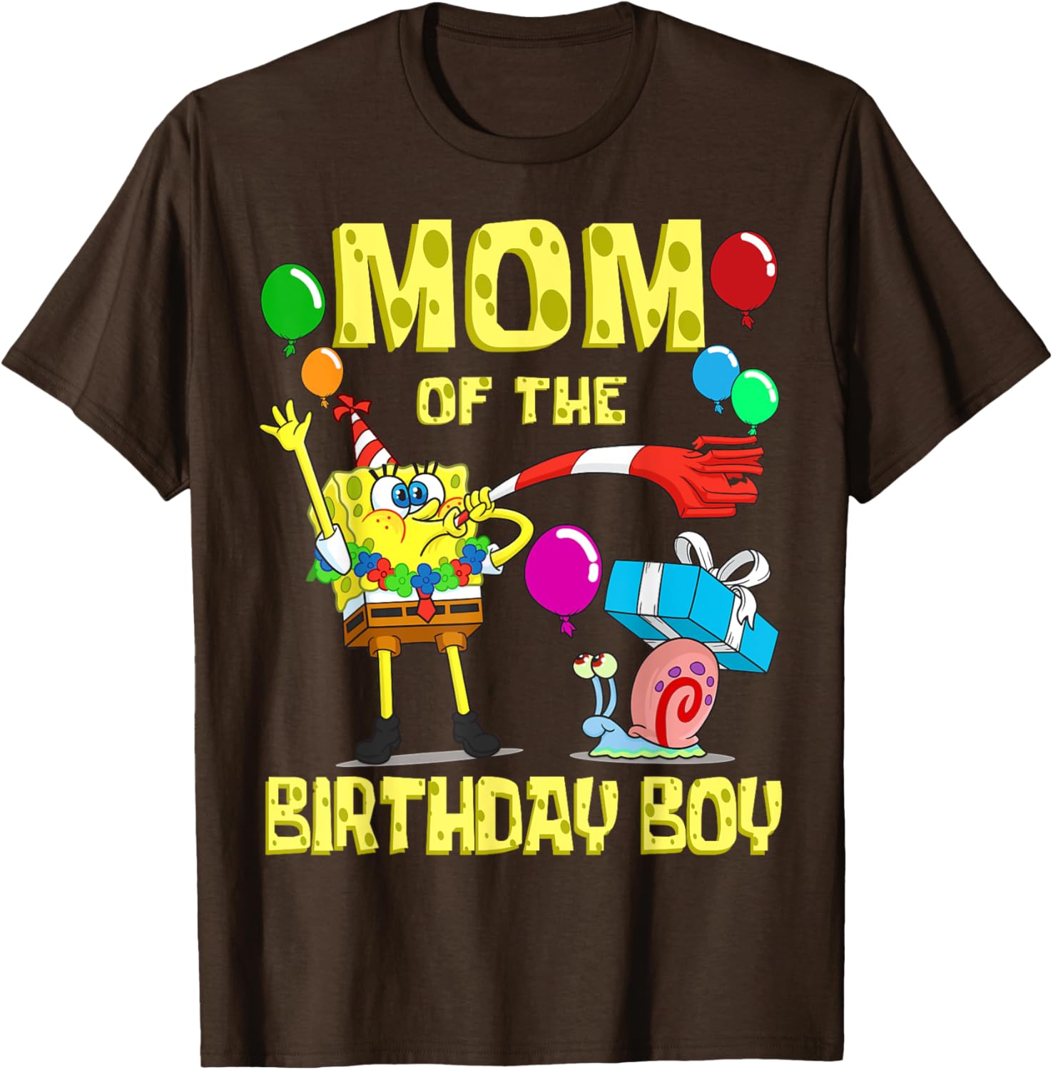 SpongeBob Mommy of the Birthday Boy Party T-Shirt for Fun Celebrations - 1
