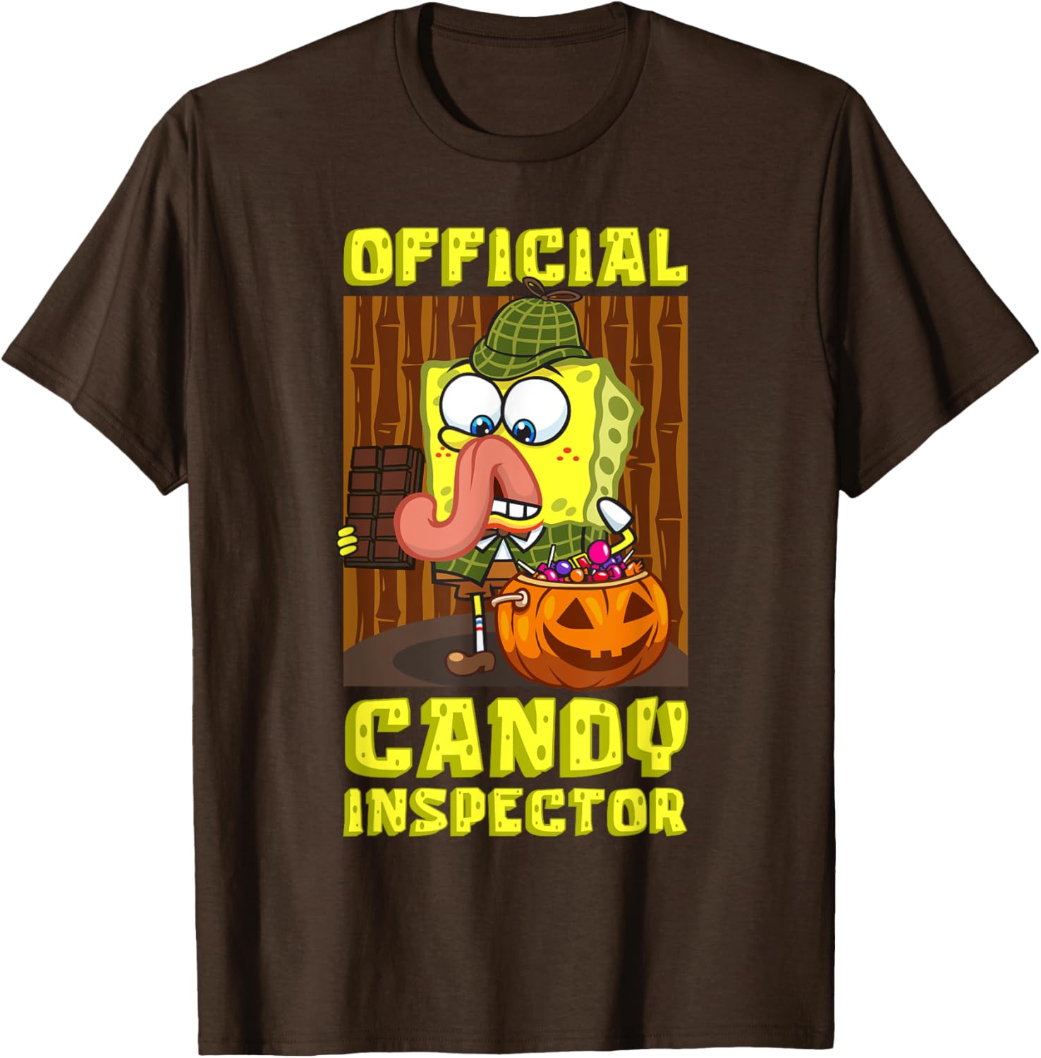 Mademark SpongeBob SquarePants Halloween Candy Inspector Fun T-Shirt - 7