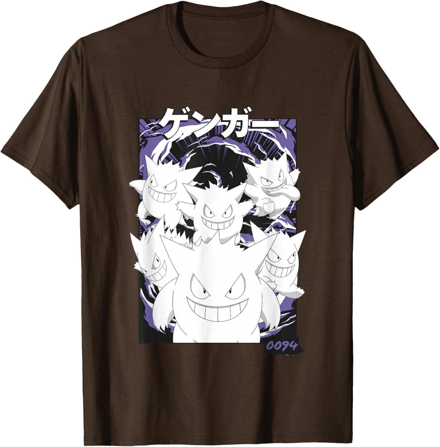 Vintage Pokémon Gengar 0094 T-Shirt with Multiple Faces Design - 14
