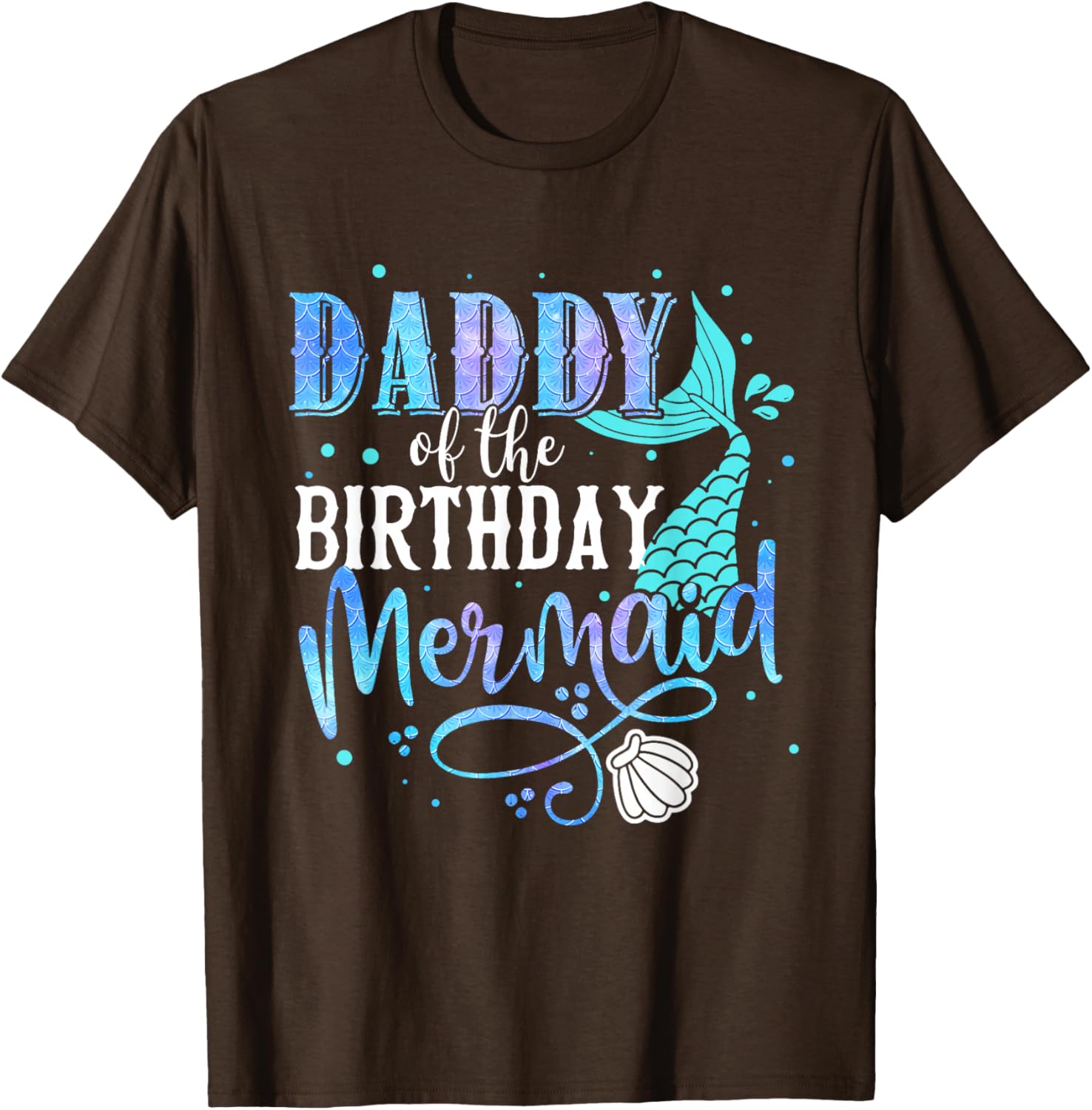 Daddy of the Birthday Mermaid Family Matching Papa T-Shirt for Dads - 18