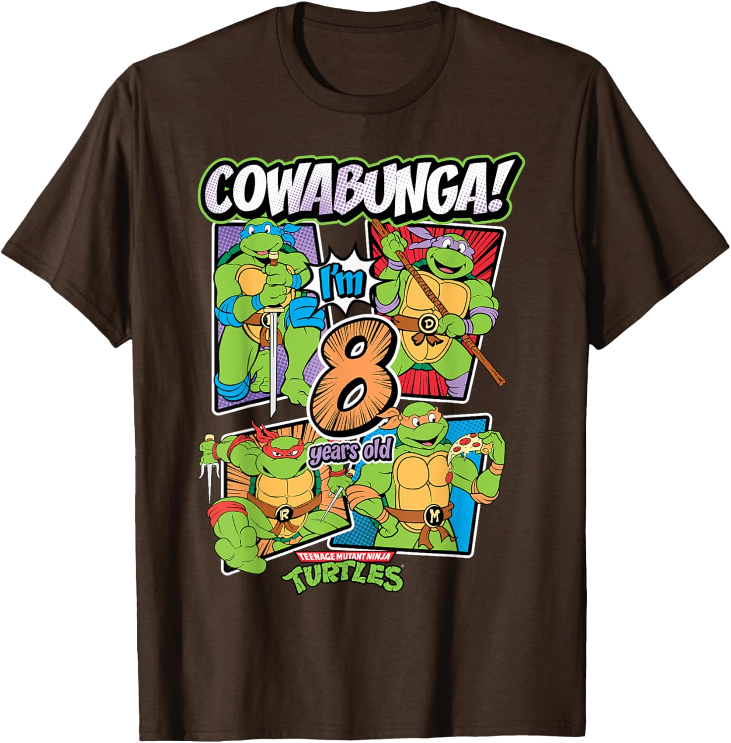 Cowabunga I'm 8 Years Old TMNT T-Shirt for Kids - Fun Teenage Mutant Ninja Turtles Apparel - 11