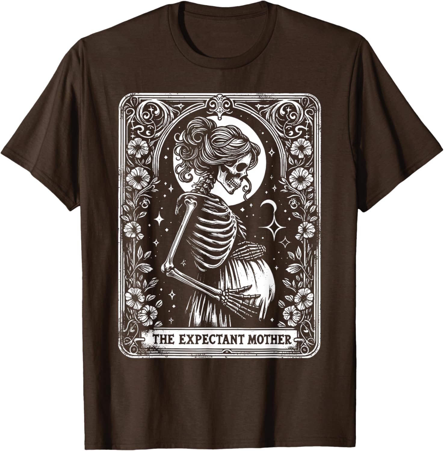 Skeleton Expectant Mother Tarot Card Pregnancy Announcement T-Shirt - 16
