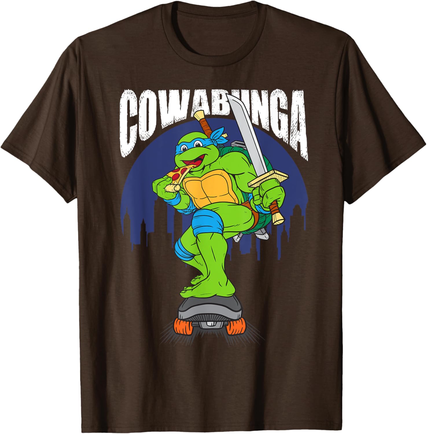 Cowabunga Leonardo on Skates T-Shirt - Fun Teenage Mutant Ninja Turtles Gear - 21