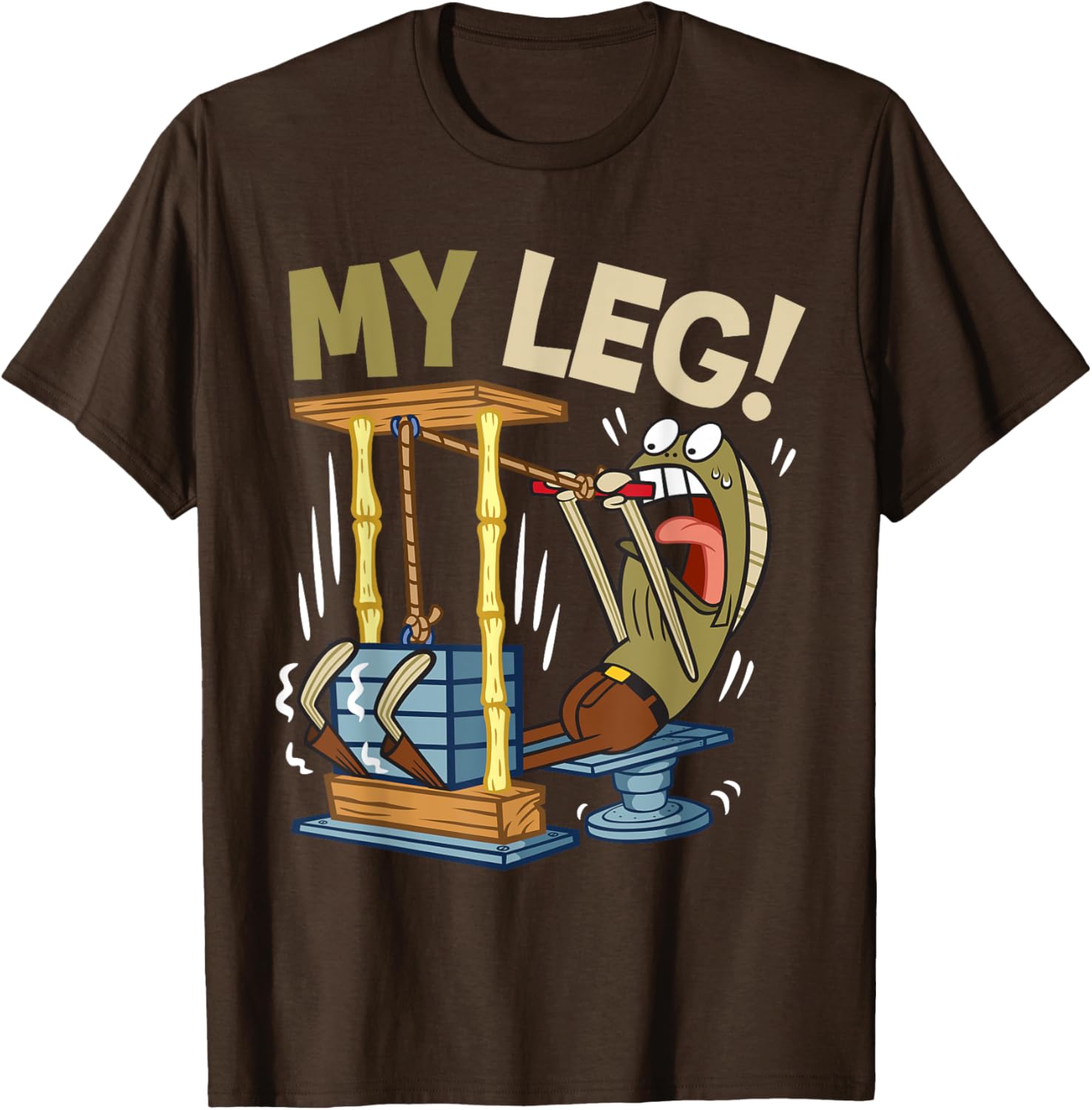 Mademark SpongeBob My Leg Legs Day Weightlifting Gym T-Shirt for Fans - 17