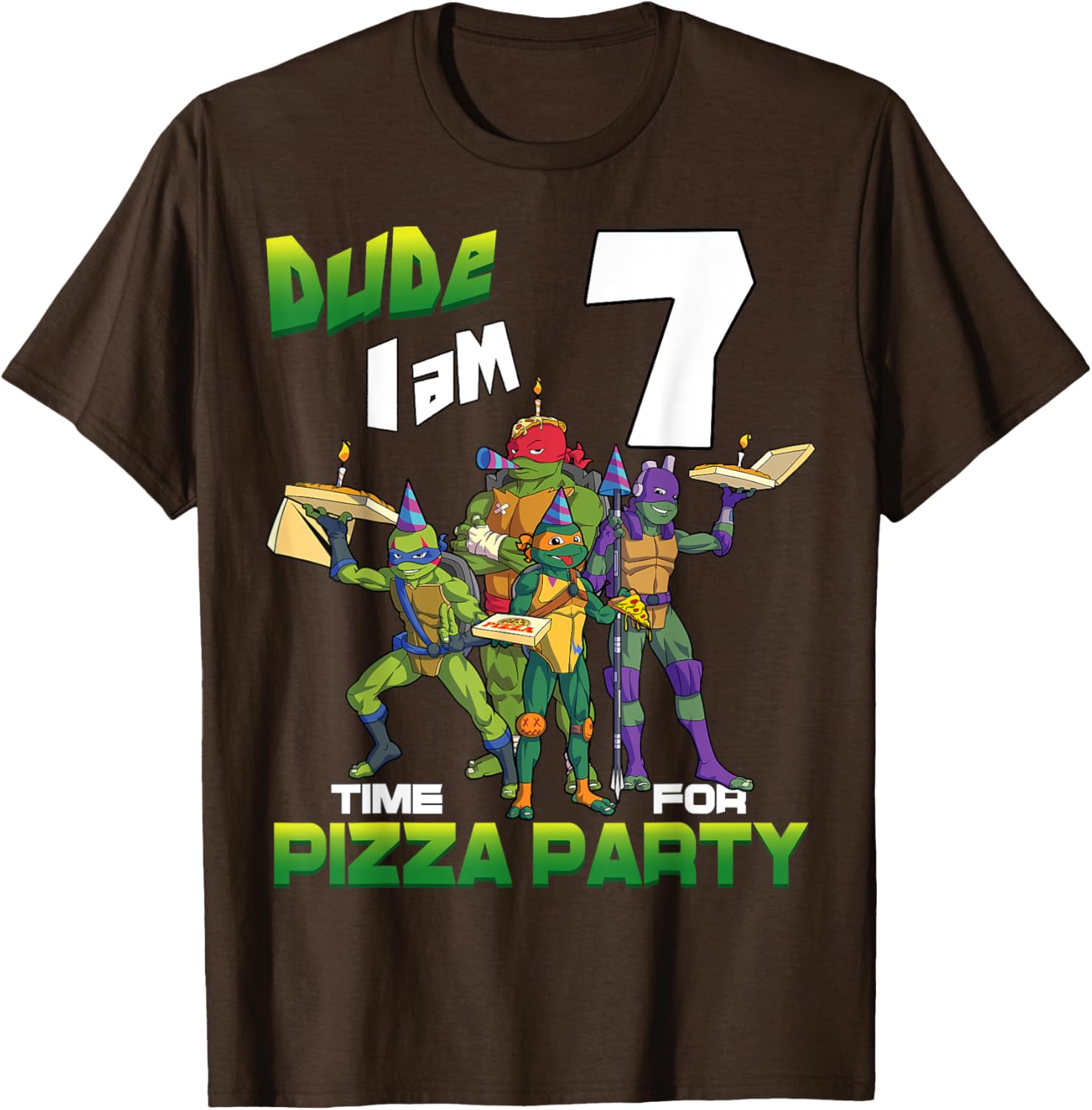 Mademark Teenage Mutant Ninja Turtles Pizza Party T-Shirt for 7 Year Olds - 13