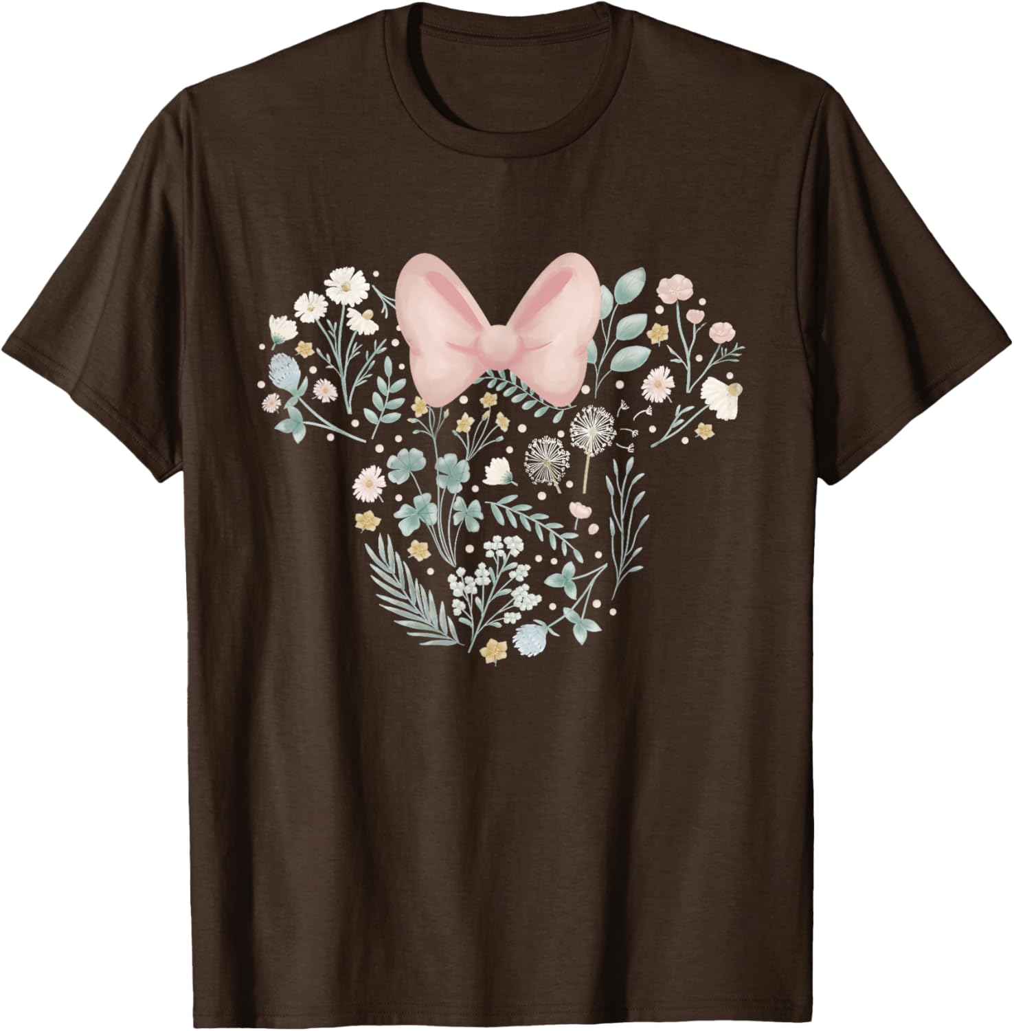 Disney Minnie Mouse Spring Flowers T-Shirt for Stylish Kids and Adults - 3
