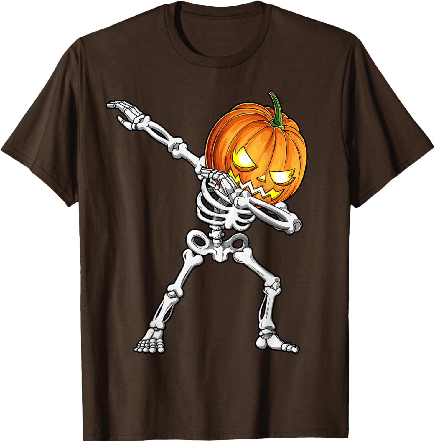 Halloween Boys Dabbing Skeleton Pumpkin Jack O Lantern T-Shirt - 4