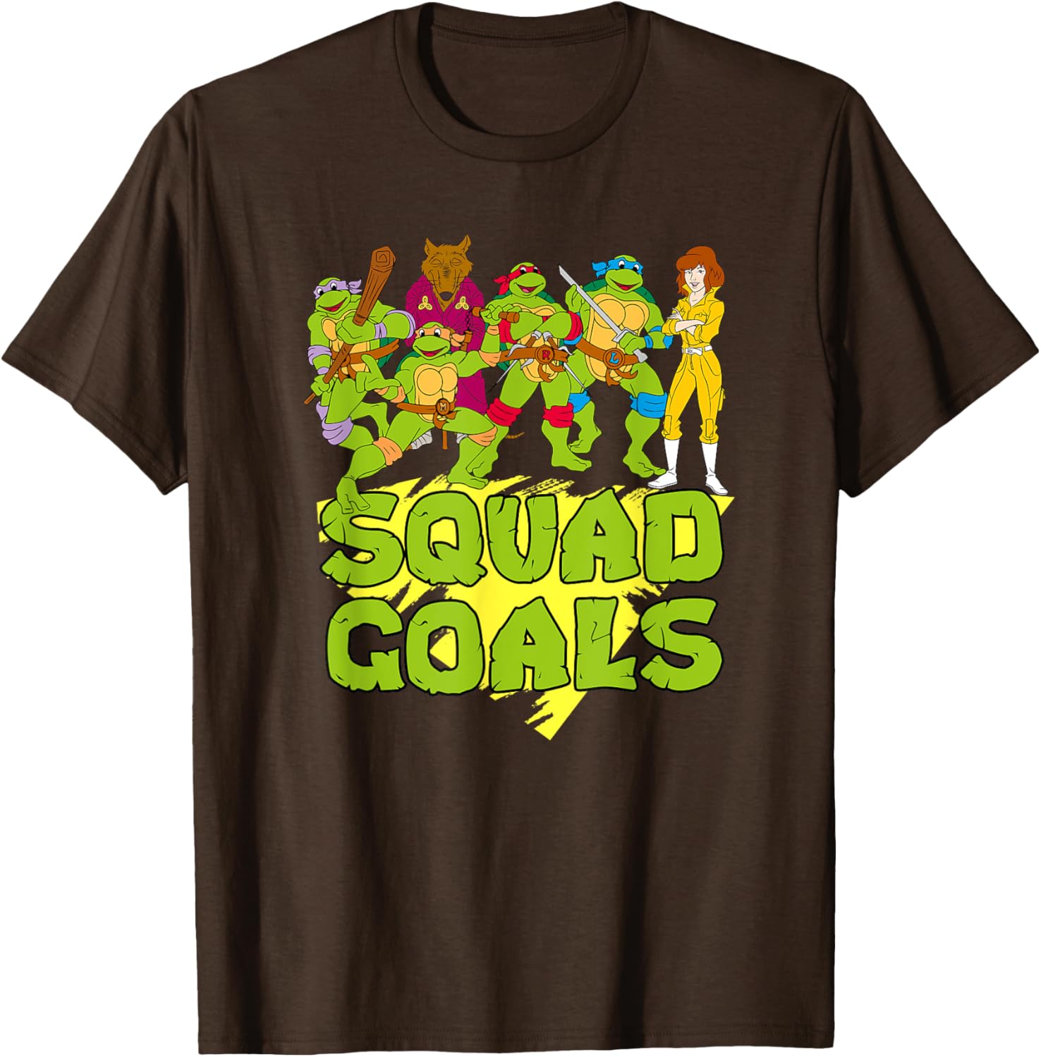 Mademark TMNT Squad Goals T-Shirt with Splinter and April for Fans - 17