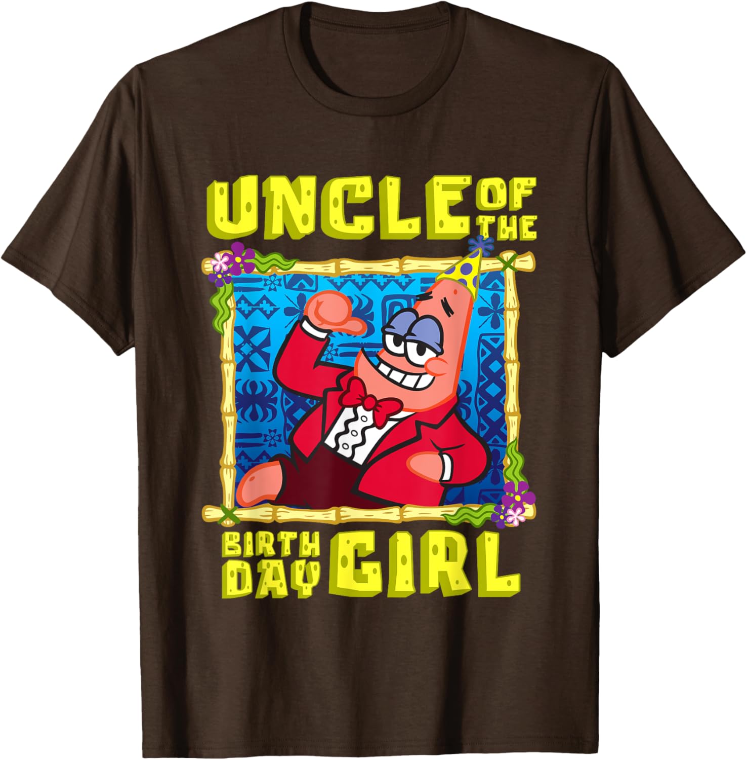SpongeBob Patrick Uncle Gift T-Shirt for Birthday Celebration Fun - 7