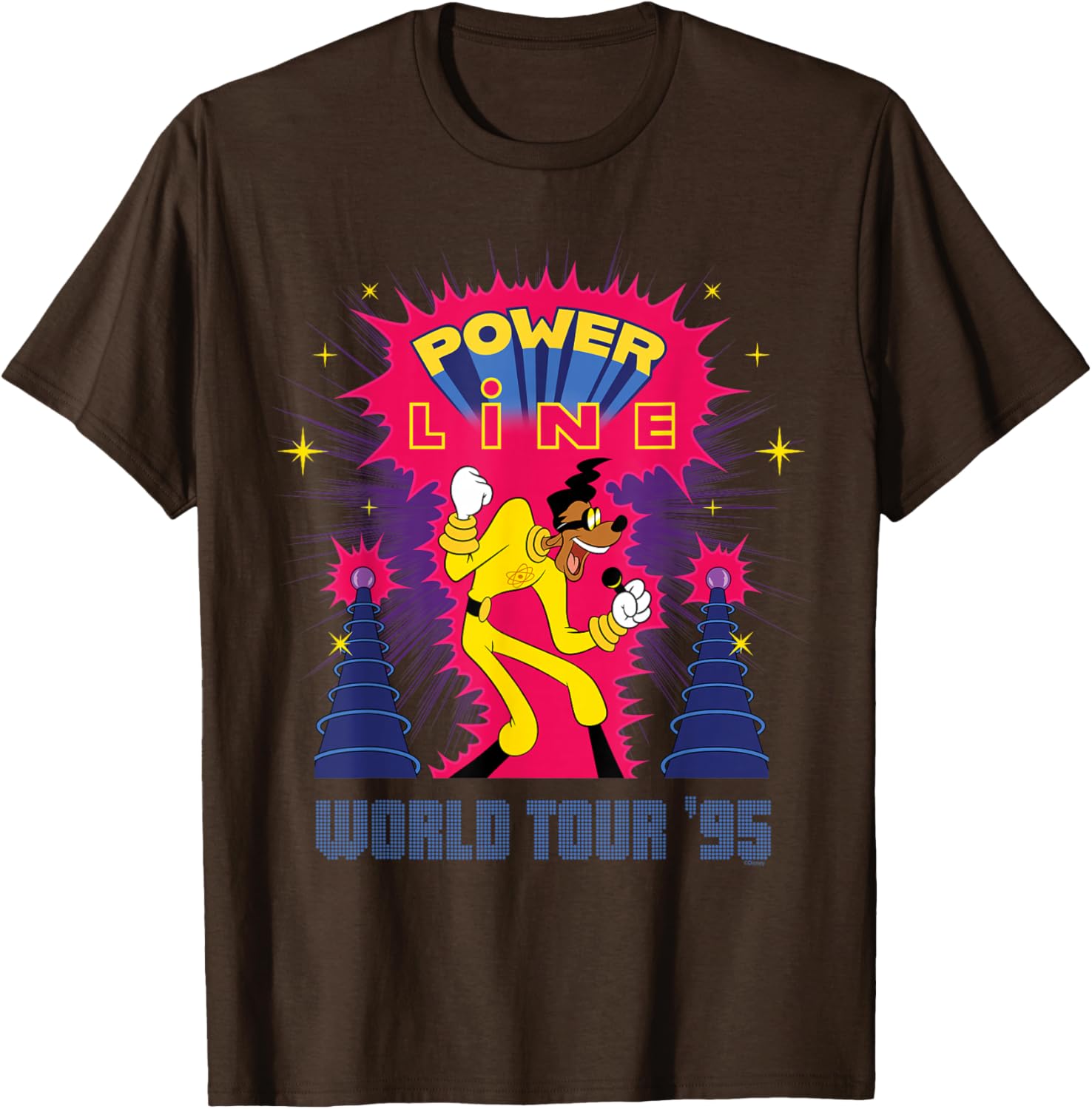 Disney A Goofy Movie Powerline World Tour 95 Rock T-Shirt for Fans - 4