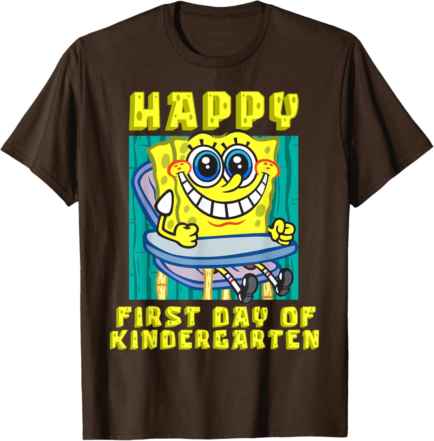 SpongeBob Happy First Day of Kindergarten T-Shirt for Boys and Girls - 18