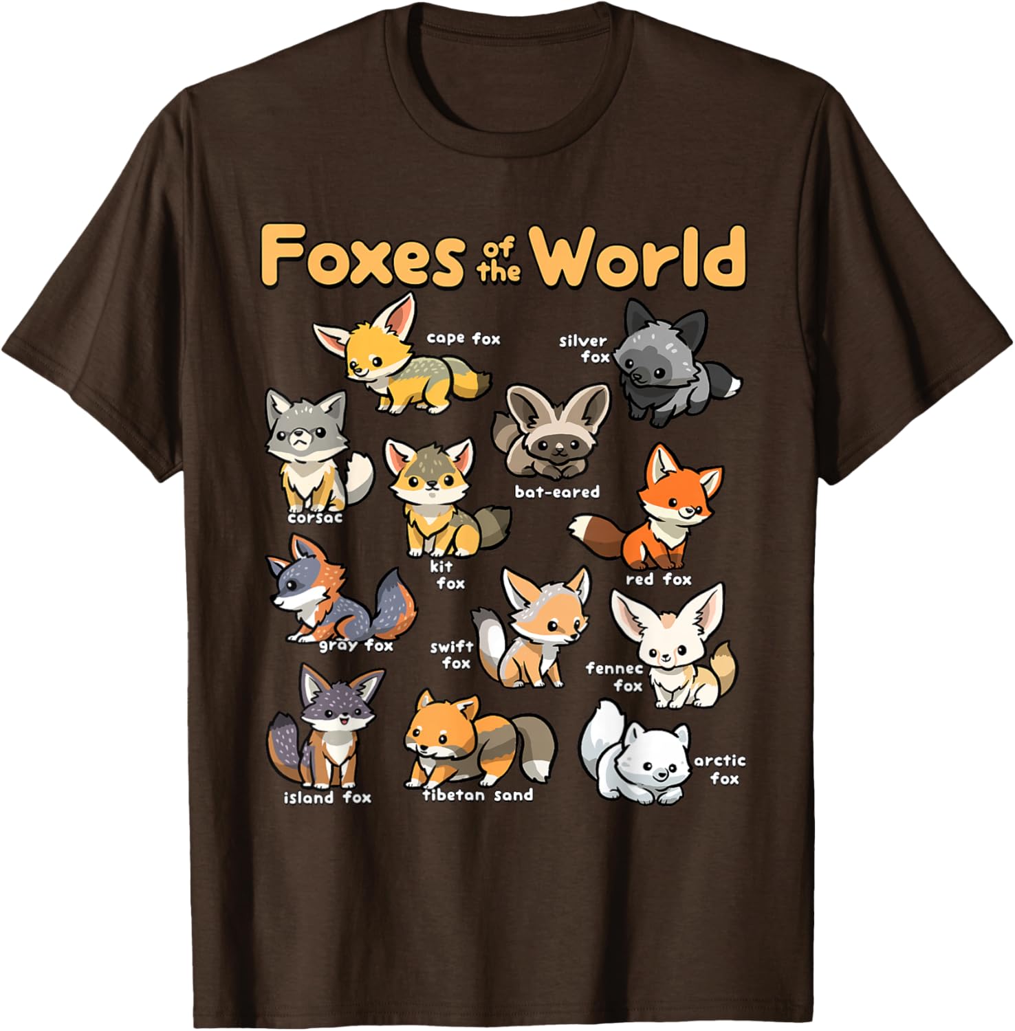 Kawaii Fox Lover T-Shirt for Animal Lovers - Fun Educational Design - 6