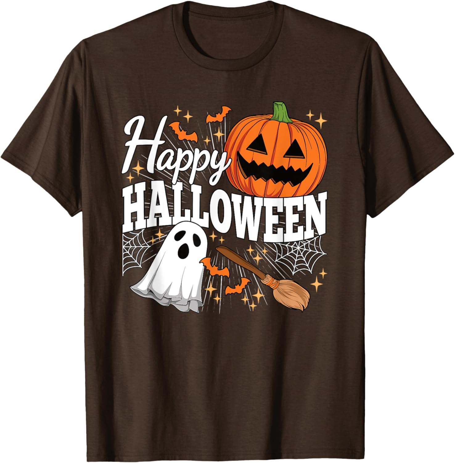 Happy Halloween Ghost Pumpkin Tee for Men, Women, and Kids - 3
